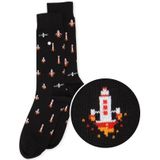 Alfredo Gonzales sokken rockets in space zwart unisex