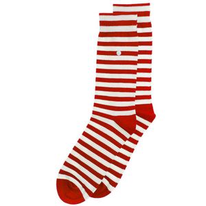 Alfredo Gonzales sokken harbour stripes rood & wit unisex