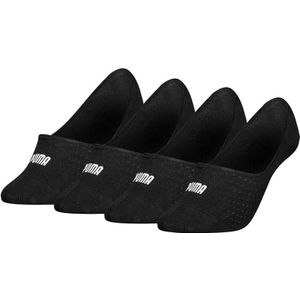 PUMA sokken 4-pack mesh footies zwart dames