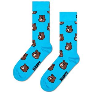 Happy Socks sokken bear blauw unisex