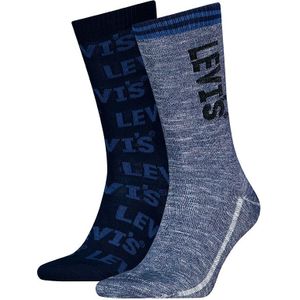 Levi&#039;s 2-pack sokken sun faded logo blauw heren