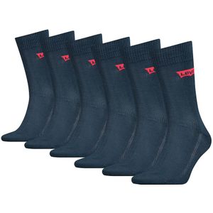 Levi&#039;s 6-pack sokken regular cut batwing logo blauw unisex