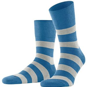 FALKE sokken block stripe blauw & grijs unisex