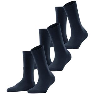 FALKE sokken dames family 3-pack blauw dames