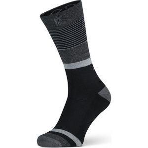 XPOOOS bamboe sokken essential graphics stripes zwart & grijs II heren