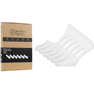 Bamboo Basics sokken giftbox 6-pack footies mika wit unisex