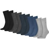 Tommy Hilfiger sokken basic 10-pack blauw, grijs & zwart heren