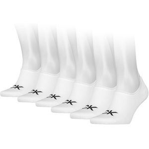 Calvin Klein sokken albert logo high-cut footies 6-pack wit heren