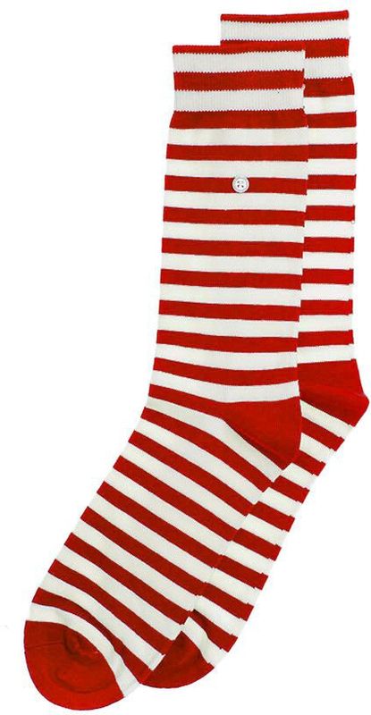 Alfredo Gonzales sokken harbour stripes rood & wit unisex