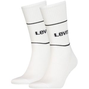 Levi&#039;s 2-pack sportsokken logo wit unisex