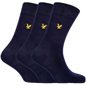 Lyle & Scott 3-pack sokken angus blauw heren