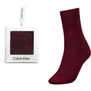 Calvin Klein dames giftbox sokken lurex logo rood dames