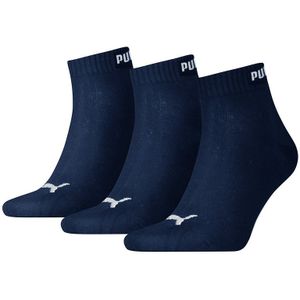 PUMA quartersokken 3-pack donkerblauw unisex