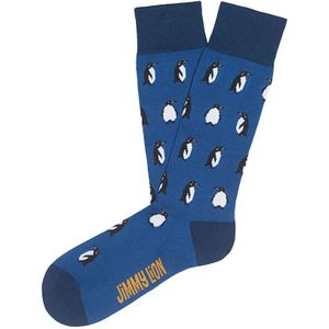 Jimmy Lion sokken penguins blauw unisex