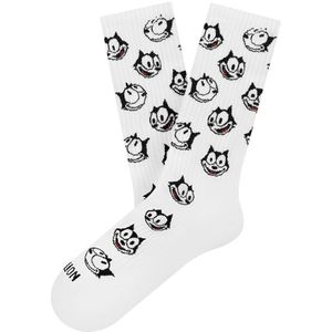 Jimmy Lion sokken athletic felix smile wit (Felix The Cat) unisex