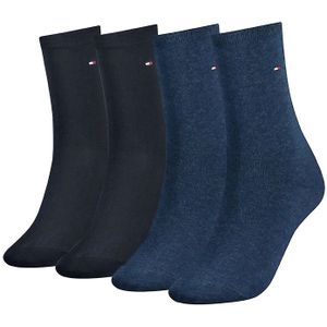 Tommy Hilfiger sokken dames basic 4-pack blauw dames