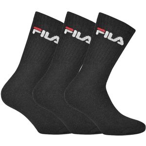 FILA 3-pack sokken full terry logo zwart unisex