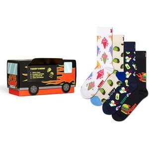 Happy Socks giftbox 4-pack sokken food and truck multi unisex