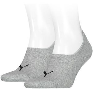PUMA high cut footies 2-pack sokken grijs unisex