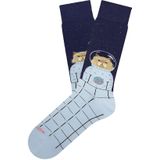 Jimmy Lion casual sokken space cat blauw heren