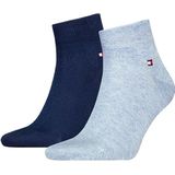 Tommy Hilfiger 2-pack quartersokken blauw II heren