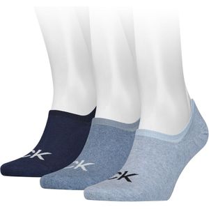 Calvin Klein sokken 3-pack footies logo blauw heren
