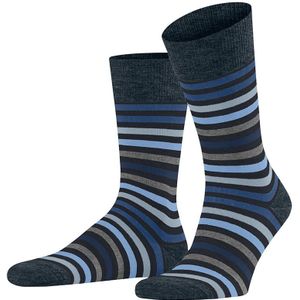 FALKE sokken tinted stripe blauw heren