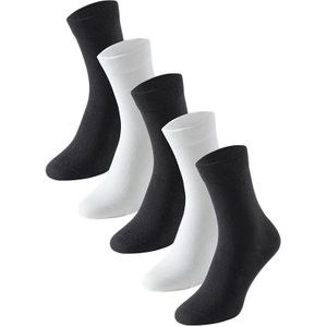 Schiesser dames 5-pack sokken basic zwart & wit dames