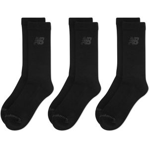 New Balance performance 3-pack sokken cotton basic zwart unisex