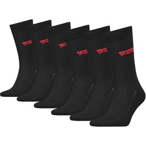 Levi&#039;s 6-pack sokken batwing logo zwart heren