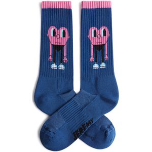 Jimmy Lion sokken athletic giant heart blauw (Jeremy Ville) unisex