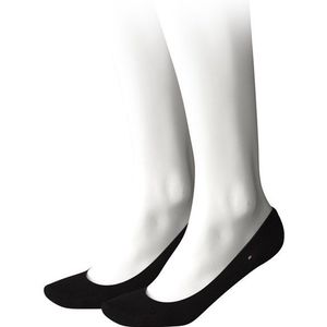Tommy Hilfiger sokken dames footie 2-pack zwart dames