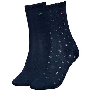 Tommy Hilfiger dames 2-pack sokken summer knit blauw dames