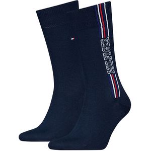 Tommy Hilfiger 2-pack sokken hilfiger logo blauw heren