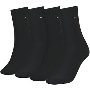 Tommy Hilfiger sokken dames basic 4-pack zwart dames