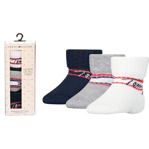 Tommy Hilfiger baby newborn giftbox 3-pack sokken logo multi unisex