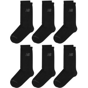 New Balance performance 6-pack sokken cotton basic zwart unisex