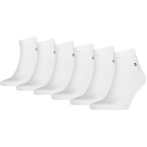 Tommy Hilfiger 6-pack quartersokken basic wit heren