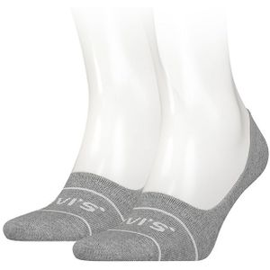 Levi&#039;s sokken 2-pack footies sport grijs unisex