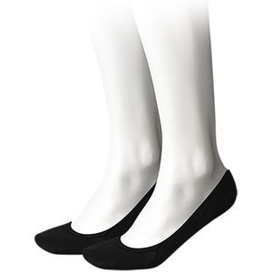 Tommy Hilfiger sokken regular step footies 2-pack zwart dames