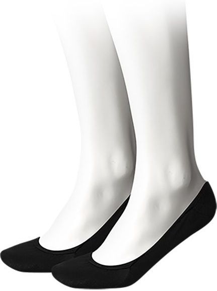 Tommy Hilfiger sokken 2-pack footies regular step zwart dames