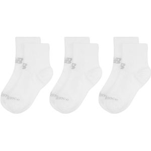 New Balance performance 3-pack quartersokken cotton basic wit unisex