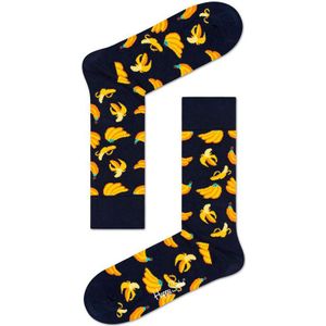 Happy Socks sokken banana donkerblauw unisex