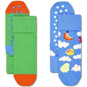 Happy Socks kids antislip 2-pack sokken cloudy fruit multi unisex