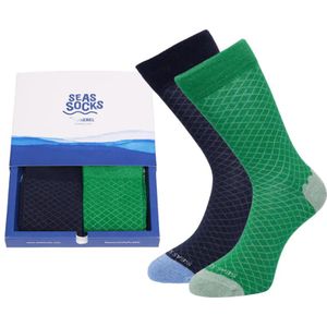 Seas Socks heren giftbox 2-pack sokken coralia multi heren