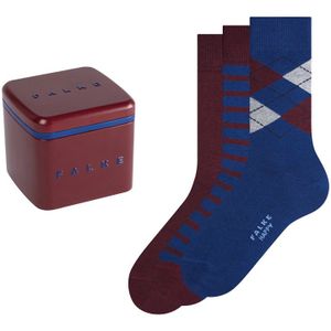 FALKE sokken happy box 3-pack mix blauw & rood heren