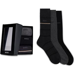 Hugo Boss BOSS giftbox 3-pack sokken stripe & basic multi heren