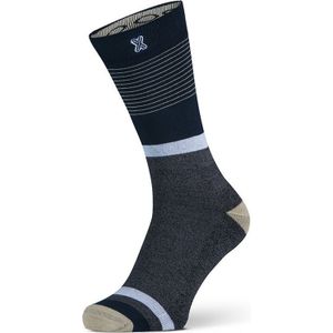XPOOOS bamboe sokken essential graphics stripes zwart & grijs heren