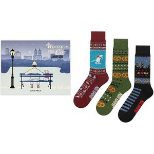 Jimmy Lion giftbox 3-pack sokken winter in the city multi unisex