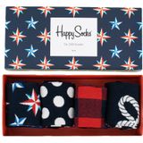 Happy Socks giftbox 4-pack sokken nautical multi unisex